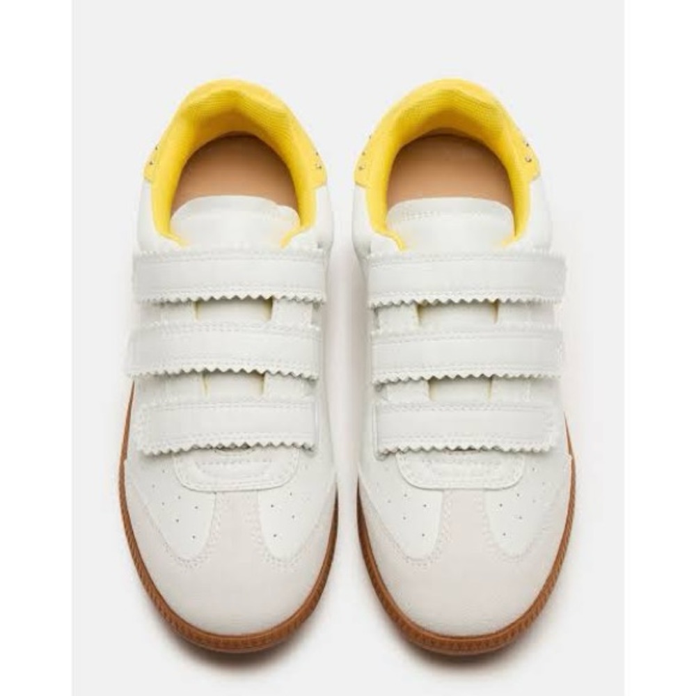 Steve Madden White Sneakers Velcro Straps women 9 New in Box